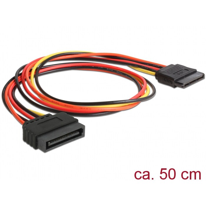 Delock Kabel Power SATA 15 Pin Stecker > SATA 5 Pin Buchse