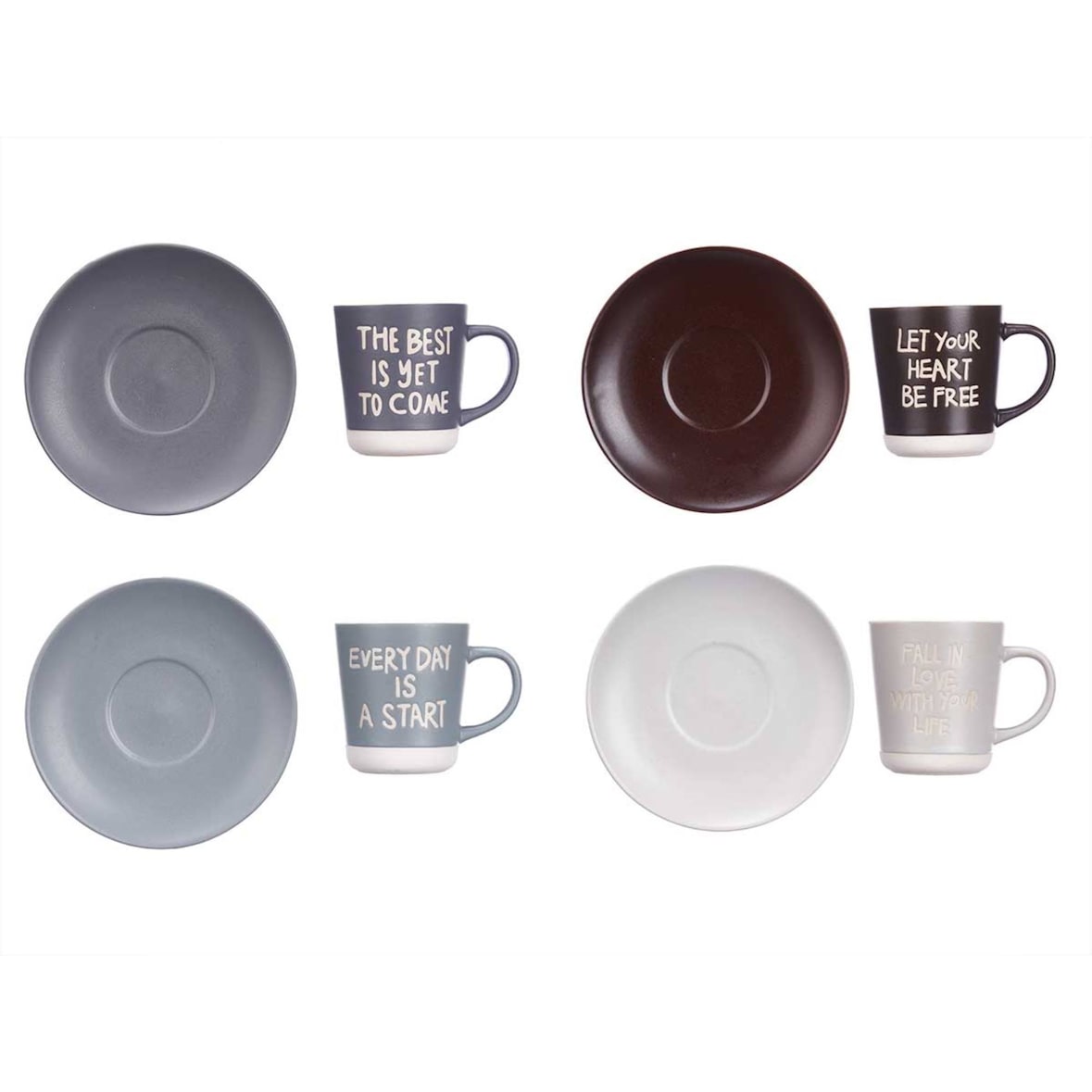 San Ignacio VESSIA - Set de 4 tazas de Cerámica 180 ml