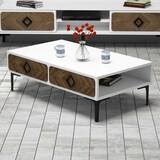 thumbnail of Skye Decor, Samba- Samba HCT, Weiß,,Nussbaumfarbe, Couchtische, 34,6x105x60 cm, 100% Melaminbeschichtete Partikelplatte