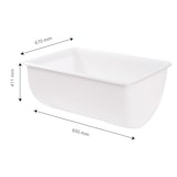 thumbnail of GILAC Bac grand volume semi-cylindrique - 170 L - Blanc G145121