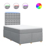 thumbnail of vidaXL Boxspringbett mit Matratze Hellgrau 120x190 cm Stoff
