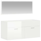 thumbnail of vidaXL Badschrank mit Spiegel Hochglanz-Weiß Holzwerkstoff
