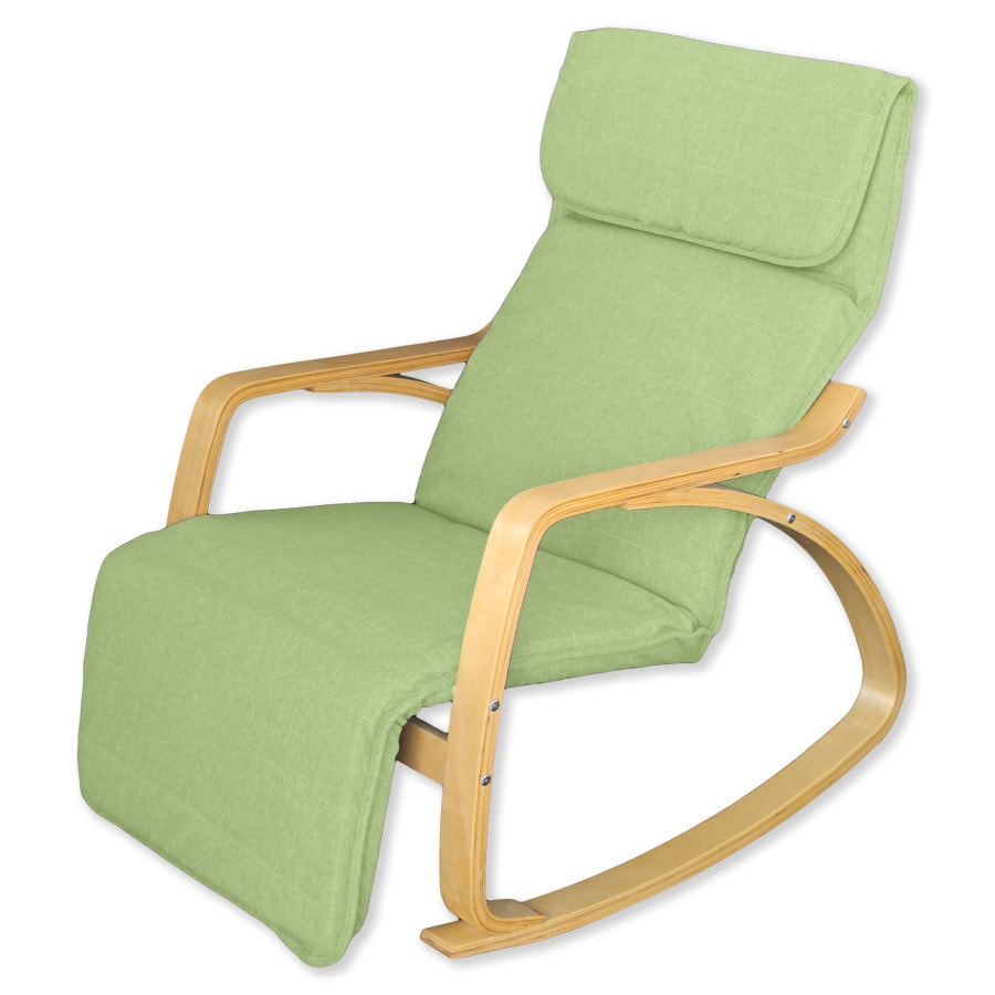 Relax Fauteuil Schommelstoel met Voetsteun Mod. ZEN GROENTE van Yelloo