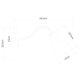 thumbnail of Wandleuchte innen – LED Leselampe mit Bronzekörper und Kabel – Wandlampe für Home und Büro – Wall Sconce