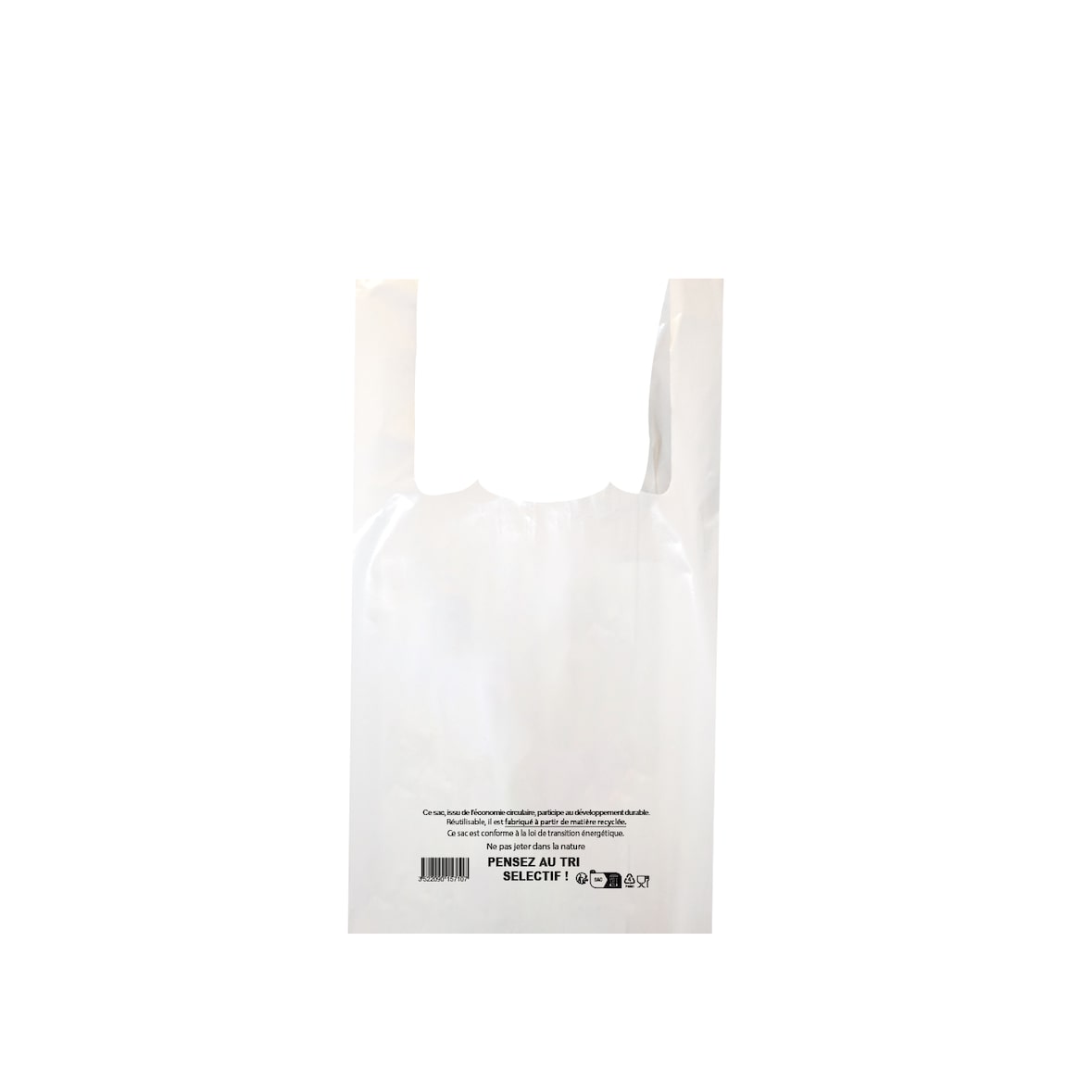 Evenplast - Bretelles Bd Blanc "Réutilisable" 30X7X7X54 cm-50µ / 500