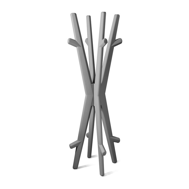 Appendiabiti da ingresso moderno Twins in polietilene per ambienti indoor e outdoor - Design Luigi Siard - 59x59x165cm colore Ferro