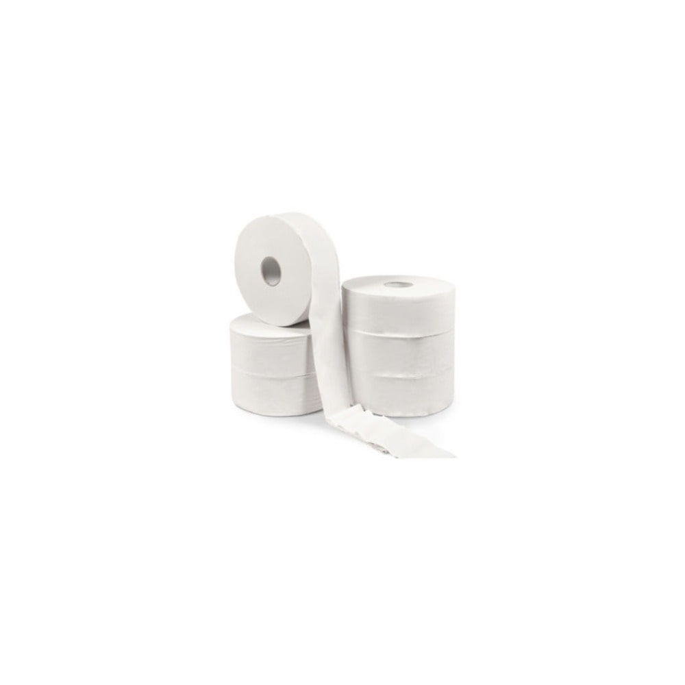 Ekoe weißes Mini-Jumbo-Toilettenpapier, Packung mit 12 Rollen