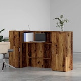 thumbnail of Bureau de réception vieux bois 180x50x103,5cm bois d'ingénierie Modèle Atlas Infinite Panorama