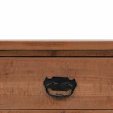 thumbnail of Mesa consola de madera de abeto maciza marrón 126x40x77,5 cm