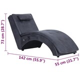 thumbnail of vidaXL Massage Chaiselongue mit Kissen Grau Wildleder-Optik