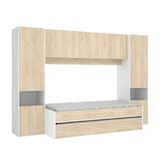 thumbnail of Dmora Letto per bambini Venturosa, Cameretta completa con armadio a ponte e cassettone, 303x97h203 cm, Rovere e Bianco
