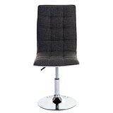 thumbnail of 6er-Set Esszimmerstuhl HWC-C41, Stuhl Küchenstuhl, höhenverstellbar drehbar, Stoff/Textil FSC® ~ grau