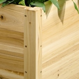 thumbnail of Outsunny Fioriera da Giardino in Legno con Foro di Drenaggio e Fodera