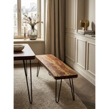 thumbnail of Esszimmer 120 x 45 x 40 cm Sitzbank BAGLI Massiv-Holz Sheesham Holz-Bank Natur-Produkt Küchenbank im