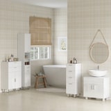 thumbnail of HOMCOM mueble para debajo del lavabo mueble de lavabo con pie con 2 puertas 2 estantes y sistema antivuelco para cuarto baño 60x35x60 cm blanco