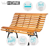 thumbnail of WellHome - Banco de jardim em madeira e estrutura metálica 117x61x77cm