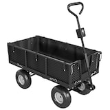 thumbnail of Outsunny carrito de jardín con ruedas grandes mango giratorio ajustable y bolsa impermeable removible carga 300 kg para todo Terreno campaña compra