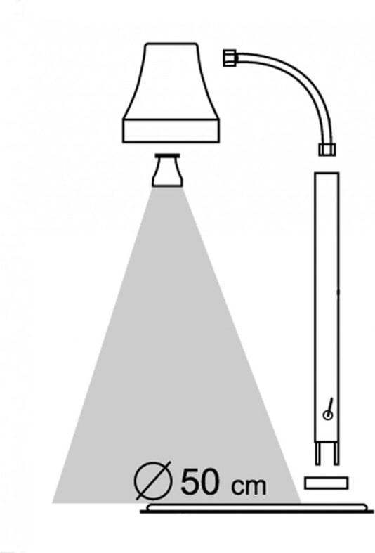 LACOR 69263-Lampe chauffante infrarouge, 275 W, acier 18/10, simple | METRO