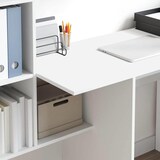 thumbnail of vidaXL Schreibtisch mit Regal Weiß 131,5 x 50 x 106,5 cm Holzwerkstoff