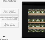 thumbnail of Klarstein Vinoline 30 Built-In Uno Weinschrank | 30 Flaschen | integrierbar | LED | leise Schwarz