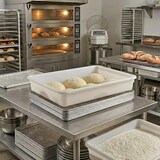 thumbnail of Confezione da 9 contenitori con coperchio (15L) 55,3 x 41 x 9,3 cm - per impasti, pasticcini, pizze, pane. In polipropilene per uso alimentare