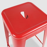 thumbnail of Tabouret de bar en métal rouge mat