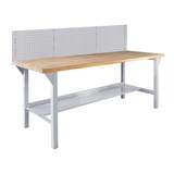 thumbnail of PROREGAL Werkbank Giant Rhino Plus mit Lochplatte | HxBxT 131x200x70cm | Traglast 500kg | Lichtgrau