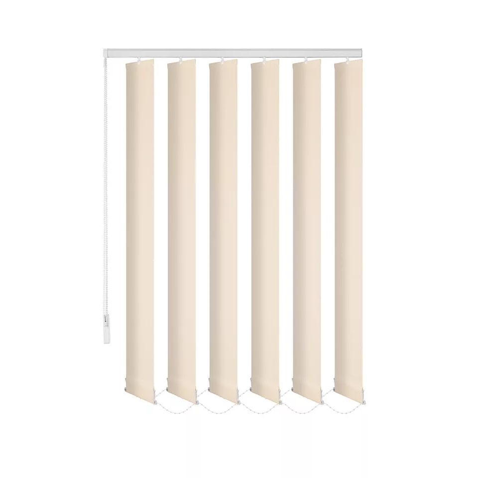 Lamellenvorhang Schiebevorhang fertiges Komplettsystem (sand / creme, 180x250 cm)