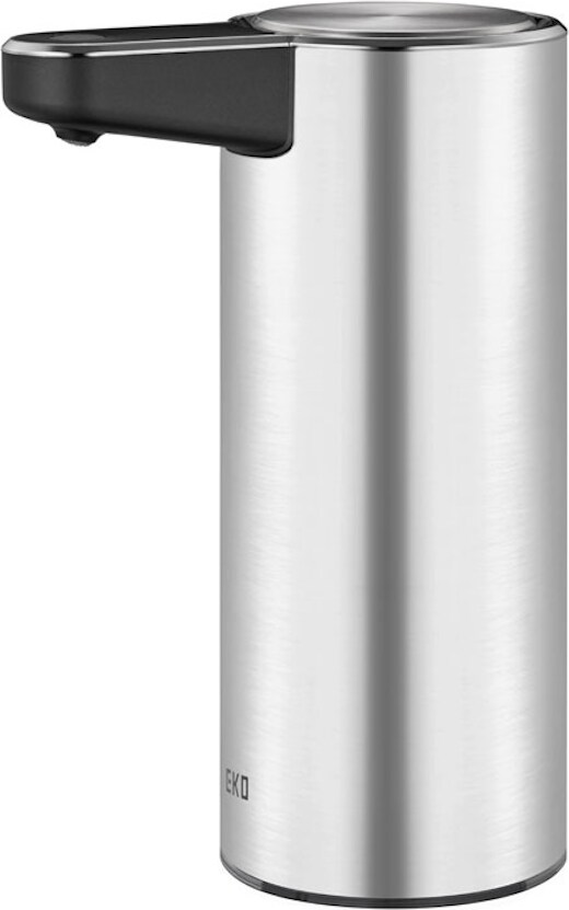 PROREGAL Stilvoller Flüssigseifenspender aus Edelsthal mit Touchless Bediensensor | 0,25 Liter, HxBxT 17,5x7x12cm | Edelstahl / Silber