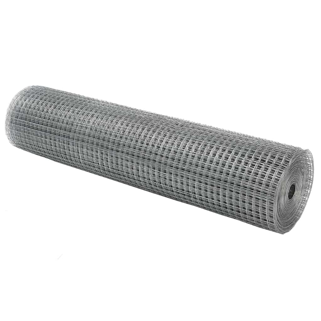 vidaXL Gelaste draadhek Zilver 0.8 x 50 m Staal