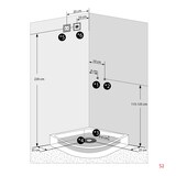 thumbnail of Dampfdusche Duschkabine Sauna Dusche D58-00T3 80x80 cm ohne 2K Scheiben Versiegelung
