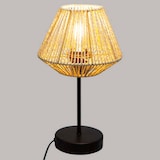 thumbnail of Lampe à poser en métal Noir et Abat-jour Naturel H 34 cm