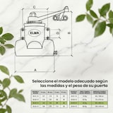 thumbnail of ELMA Cierre Hidráulico para Puertas de 45KG con Accesorios de Montaje Incluidos I 130 x 145 x 99 x 26mm