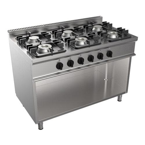 Piano Cottura Cucina A Gas 6 Fuochi - Linea 70 - Mod.G7Gwrg6Dc3M3GM - A Giorno - Con Fiamma Pilota - Potenza Kw 36 - Dim: Cm L 105 X P 70 X H 85 -
