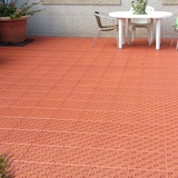 thumbnail of Pak 12 Geventileerde Vochtwerende Tegels 30x30x1,5cm - Polypropyleen - Tegel/Terracotta