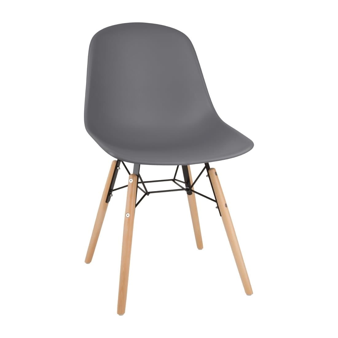 Bolero Arlo Beistellstühle Dunkelgrau (2er-Pack) (2 Stück)