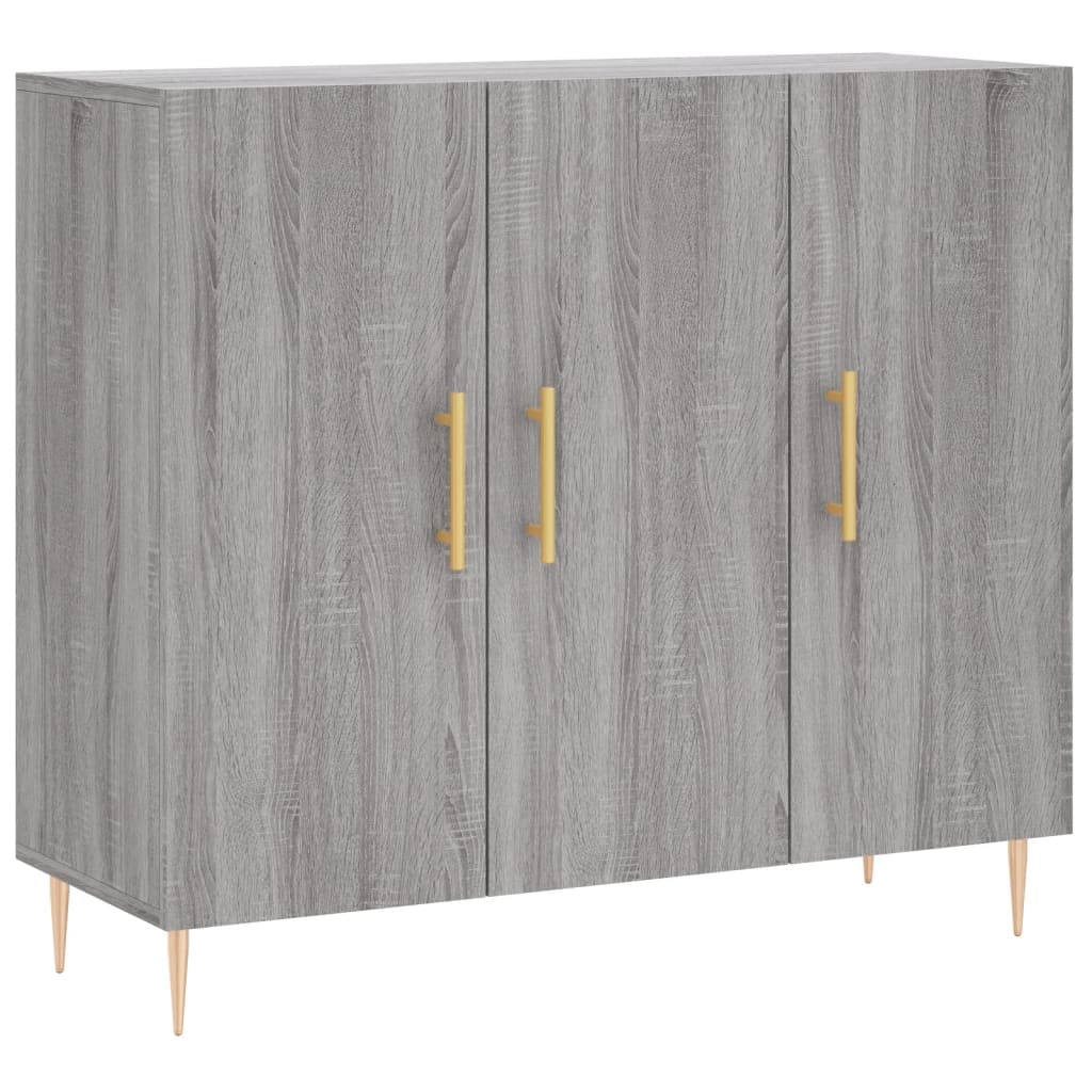 Helloshop26 - Buffet Sideboard Kommode Kleiderschrank Aufbewahrungsmöbel Organizer Küche Wohnzimmer Sonoma 90 x 34 x 80 cm 02_0036549