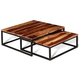 thumbnail of Helloshop26 - Ensemble de table basse gigogne lot de 2 bois massif marron 02_0042112