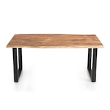 thumbnail of SalesFever Esstisch 140x80 cm | Baumkante 3,5 cm | massiv Akazie Natur mit U-Gestell Schwarz