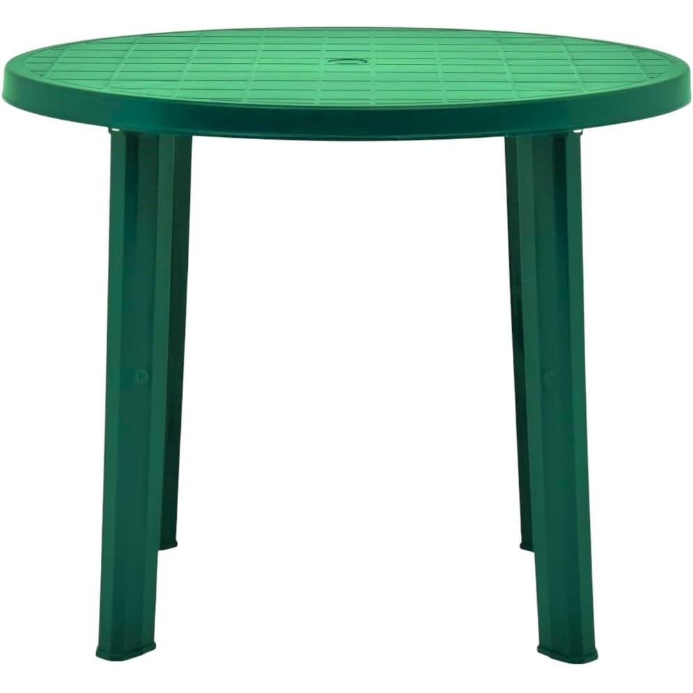 Mesa de jardim redonda COSHANÓ de 90 cm, removível e portátil, em resina