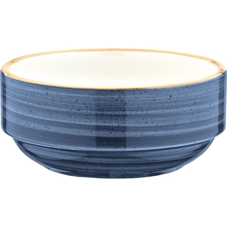 6x Bonna Aura Dusk Banquet Stapelschale Schälchen rund 12cm 35cl 5,3 tief Blau Creme Porzellan ADKBNC12JO Bowl Tapas Snack Geschirr