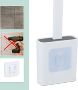 thumbnail of Relaxdays Toilettenbürste Wandmontage, zum Kleben, HxBxT: 35,5 x 9,5 x 4 cm, WC-Bürste mit Halter, Kunststoff, weiß