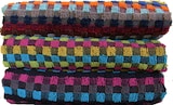 thumbnail of 12 Stück Frottier Grubentuch, 50 x 90 cm, Multicolor dunkel kariert, Handtuch, Mehrzwecktuch, 100% Baumwolle