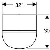 thumbnail of Geberit Absaug-Urinal Renova Plan mit Deckel Zulauf und Abgang hinten weiß