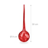 thumbnail of Relaxdays Bewässerungskugel 2er Set, dosierte Pflanzen Bewässerung, Blumentopf, Gießhilfe Büro, Urlaub, Glas Ø 9 cm, rot
