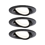 thumbnail of Paulmann Spot encastré LED Nova Coin Kit de 3 rond 84mm 50° 3x2,8W 3x505lm 230V4000K Noir mat 92457