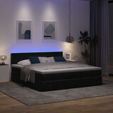 thumbnail of vidaXL Ottoman-Bett mit Matratze & LEDs Schwarz 160x200 cm Samt
