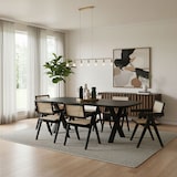 thumbnail of SIT Möbel Esstisch 240x100 cm | 30 mm Platte Mango schwarz | X-Stahlgestell antikschwarz | B 240 x T 100 x H 76 cm | 16149-11 | Serie TABLES & CO
