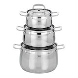 thumbnail of ELO Topfset Mystery, Edelstahl, 3 teilig ( Ø16 cm/ Ø20 cm/ Ø24 cm), induktionsfähig, backofenfest