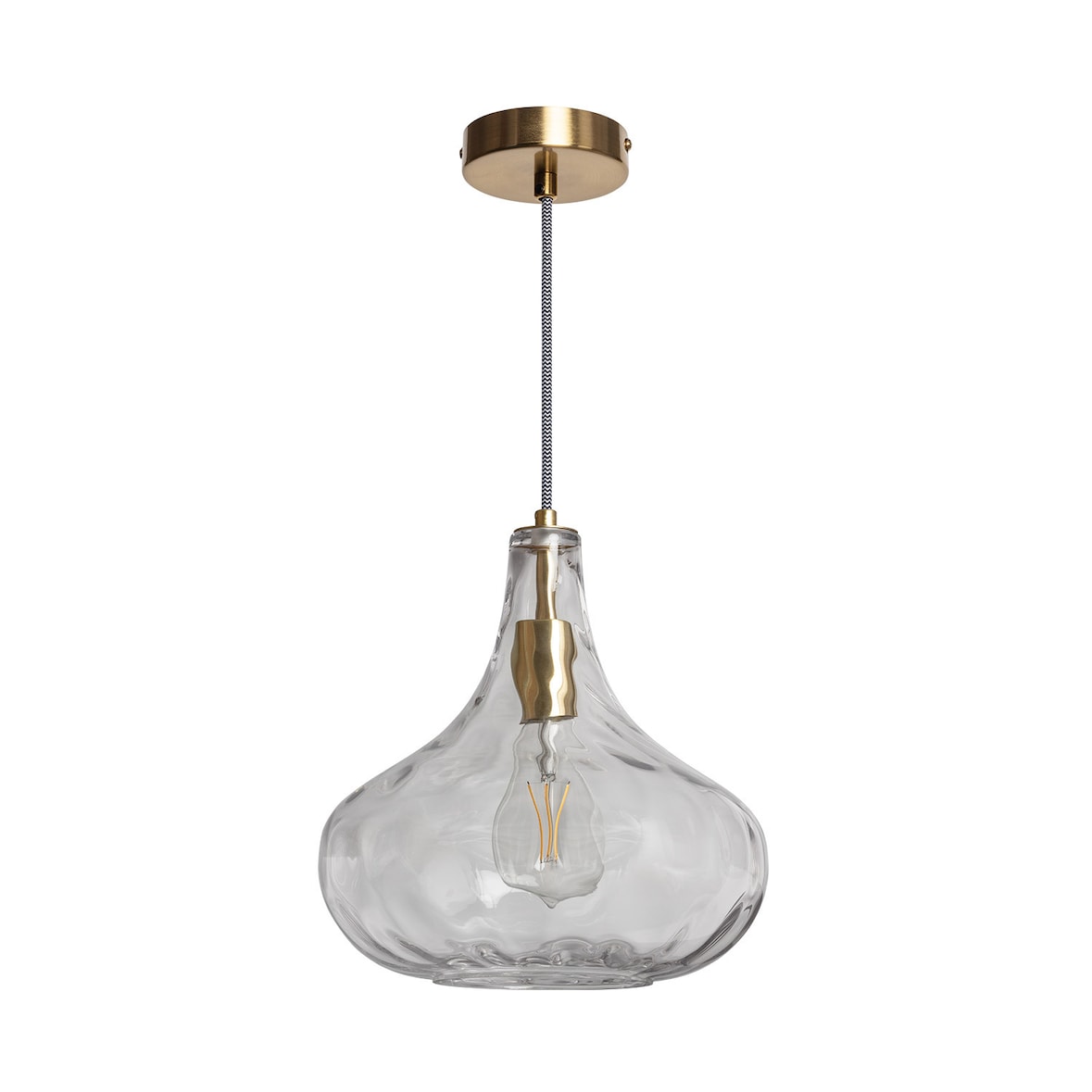 efectoLED Lámpara Colgante Cristal Tassel Dorado